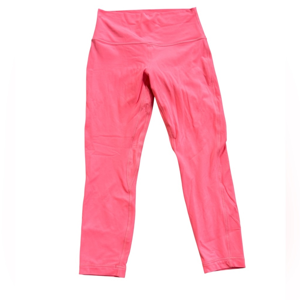 Lululemon - Vibrant Pink Cropped Leggings - Worn Once - Women's Size 8 - Picture 1 of 3
